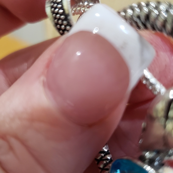 Handmade Blue Topaz 925 Snake, Punk, Gothic Pendant Necklace - Picture 10 of 12